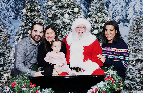 Santa and Family with Baby