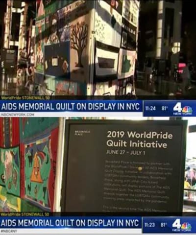AIDS Memorial Quilt on Display in NYC News Story