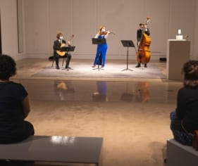 People experiencing Encounters at Brookfield Place